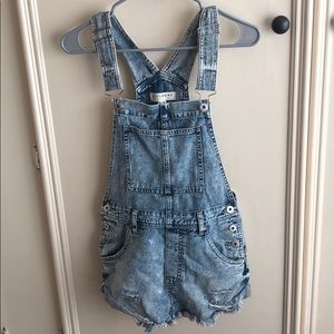 Pacsun Bullhead Denim Overall Shorts